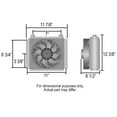 thumbnail image 2 of Derale Fluid Cooler and Fan, 12-3/8 x 11-7/8 x 8-1/2 in, Tube Type, 7/8-14 in Female O-Ring Inlet Fitting, 7/8-14 in Female O-Ring Outlet Fitting, Universal, Each, 2 of 3