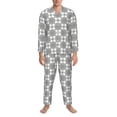 thumbnail image 3 of Sikiie Retro sketch flower lines Mens Pajama Set, Soft Warm Long Sleeve Sleepwear, Cozy Button-Down Pjs for Men-Large, 3 of 7