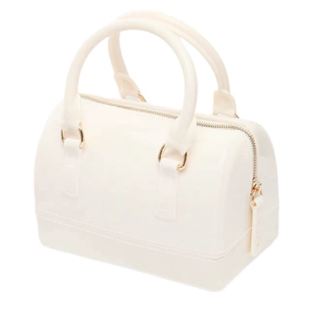 MIFORINES Bolso de mano con asa superior en forma de almohada de gelatina de verano para mujer, bolso de cristal transparente de Color caramelo