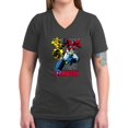 thumbnail image 1 of CafePress - Transformers Teamwork Women's V Neck Dark T Shirt - Women's V-Neck Dark T-Shirt, 1 of 1