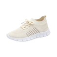 thumbnail image 3 of YOUYEDIAN Sneakers for Women Versatile Lace Up Non Slip Round Toe Fashion Breathable Mesh Sport Soft Sneakers Casual Low Top Comfy Stretch Strap Print Walking Shoes, 3 of 5