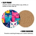 thumbnail image 3 of Bahomeck Drink Coasters Set Of 6 With Holder Cute Cartoon Cat Faces Of Various Colors And Arranged In Rows Water Absorbent Ceramic Coasters Tabletop Protection,Suitable For Various Cup,Home Decor, 3 of 4