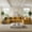 Yellow, variant on Advwin 146" Oversized Corduroy Modular Sectional Sofa, 6-Seat Convertible Sleeper Sofa with Ottoman & 5 Pillows, Modern L-Shaped Lounge Couch for Living Rooms, Beige