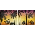 thumbnail image 3 of Coolnut Palm Tree Kitchen Curtains 2 Panels, UV Protected Tier Curtains Half Window Curtains Kitchen Tiers for Guest Room Bathroom Sink Laundry Room Basement,36 x 27 Inch, 3 of 6