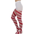 thumbnail image 3 of ToBeInStyle Womens Sweet and Sassy Candy-Striped Pantyhose - Red/White - One Size, 3 of 7