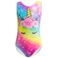 thumbnail image 3 of WIBACKER Gymnastics & Dance Ballet Leotard for Girls Sparkly Activewear One Piece Tumbling Outfit - Unicorn Aurora, 3 of 10