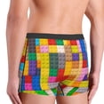 thumbnail image 4 of Rateoe Colorful Plastic Blocks Pattern Mens Boxer Briefs Poly Spandex Performance Boxer Briefs Underwear Hem Boxer Briefs - XX-Large, 4 of 8