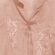 thumbnail image 4 of Camisas de Cuello V de Manga Corta para las Mujeres Lino Bordado Tres Cuartos Suelto Ajuste Cuello Redondo Túnica Blusa Vintage Casual, 4 of 5