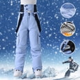 thumbnail image 2 of SRZYMJ Men's Cargo Pants Men's Solid Color Windproof Winter Outdoor Warm Thickened Double Shoulder Ski Sport Comfort Trousers with, 2 of 9