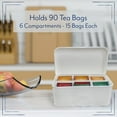 thumbnail image 3 of AuldHome Design Farmhouse Tea Bag Box (White), Vintage Retro Style Enamelware Tea Storage Tin, 3 of 10