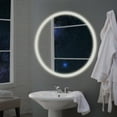 thumbnail image 4 of Costway 24'' LED Mirror Illuminated Light Wall Mount Bathroom Round Make Up Touch Button, 4 of 9