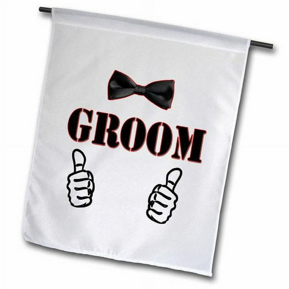 3dRose, Groom. Bow tie. Popular image. , 18 x 27 inch Garden Flag