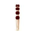 thumbnail image 4 of ANGARA Natural Floating Round 1.35 ct Ruby Semi Eternity Wedding Ring in 14K Rose Gold for Women (Size-3mm) | July Birthstone, Birthday, Anniversary, Jewelry Gift for Women | Natural Ruby Ring, 4 of 10