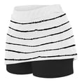 thumbnail image 4 of Nilvkv Girls Athletic Skort, Skorts for Girls, Fun Graphic Print Loose High-Waist A-Line Faux Two-In-One Sporty Skort Casual White 2-3 Years, 4 of 6