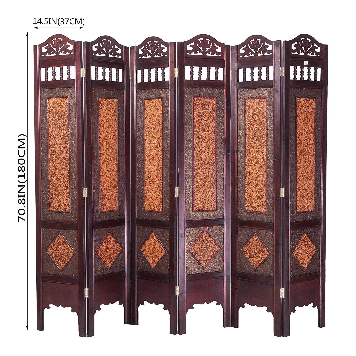 Vintage Oriental Style 6 Panels Screen Room Divider FUR1021