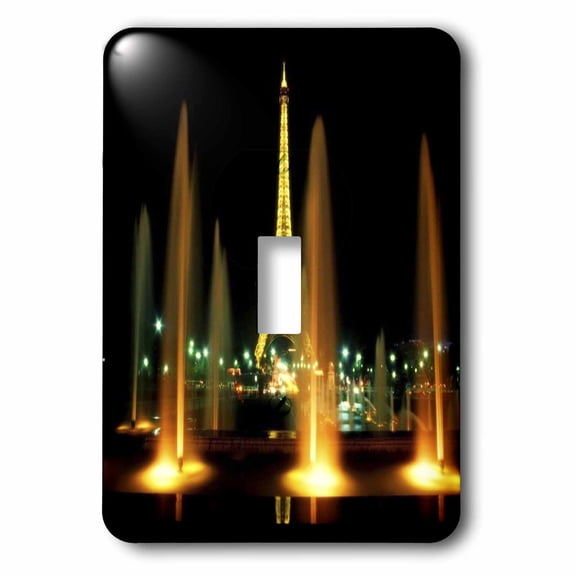 3dRose, Eiffel Tower Nightime, single toggle switch