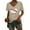 Khaki, variant on Womens Summer Tops Women's Baseball Festival Solid Color Baseball Printed V Neck Short Sleeved Top Cotton T Shirts Women Plus Size Tops for Women