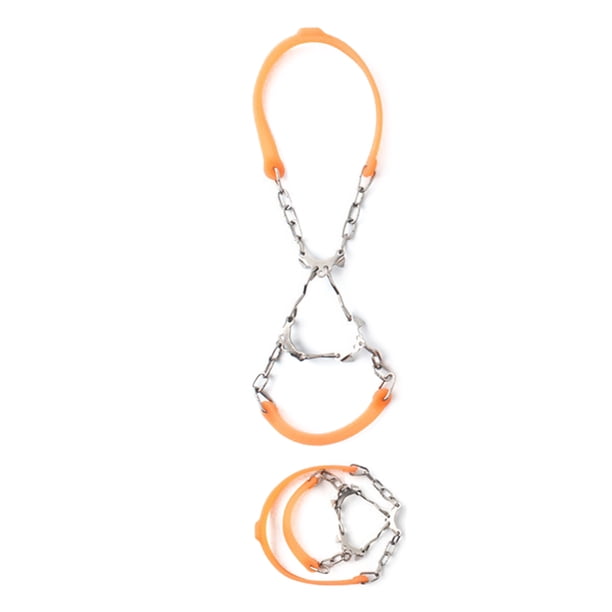 Zapatos Nieve Hielo Ndcxsfigh 6 Dientes Garras Unisex Antideslizantes Naranja