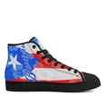 thumbnail image 2 of Puerto Rico High Top Canvas Shoes Sneakers Black Size 10, 2 of 7
