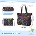 thumbnail image 2 of Rainbow Colored Bubbles Beach Bag Travel Tote Bag Reusable Shopping Bag Gym Bag with Wet Pocket Waterproof, 2 of 7