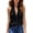 Black, variant on Venzia Women‘s Summer V Neck Button Down Tank Top – Sleeveless Casual Blouse with Ruffle Detail, Lightweight Dressy Vest for Date Night & Club YellowA XL