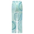 thumbnail image 6 of Abstract Blue Concentric Circle Pattern Winter Female Pants Flannel High Waist Women Pants Lady Warm Straight Leg Plush Trousers, 6 of 7
