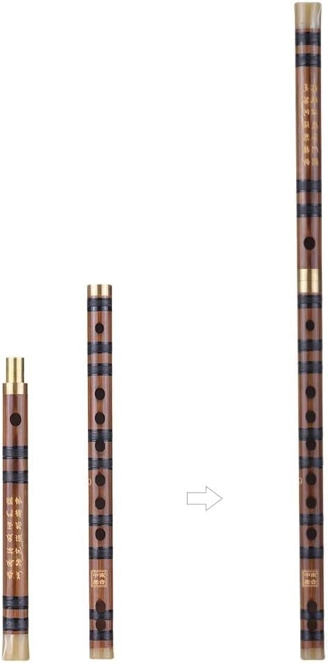 Bamboo Flute, C/D/E/F/G Key Bitter Bamboo Flute Chinese Flute Dizi Musical Instrument Pluggable Traditional Handmade Woodwind
