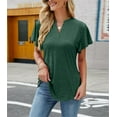 thumbnail image 2 of SIEANE Women's Ruffle Sleeve Loose Tunic Blouse V Neck Shirts Casual Summer Tops, 2 of 6