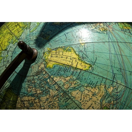 LAMINATED POSTER Globe Greenland Antique Earth North America Poster Print 24 x 36