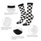 thumbnail image 4 of Balery Black and White Checkerboard Calcetas Largas con Estampado para Hombre y Mujer – Suaves y Transpirables, Talla Única (US 5-11), 4 of 6