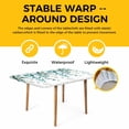 thumbnail image 4 of Teal Eucalyptus Table Cloths for 6 Foot Rectangle Tables, Watercolor Spring Weeping Botanical Patio Waterproof Elastic Fitted Tablecloths, Washable Rectangular Table Cover for Camping, 4 of 8