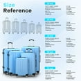 thumbnail image 6 of Luggage Sets 5 Piece Hardshell with TSA Lock 40%PC ABS Suitcase with Spinner Wheels 20 26 28 30 32 inch Carry on Luggage Blue, 6 of 8