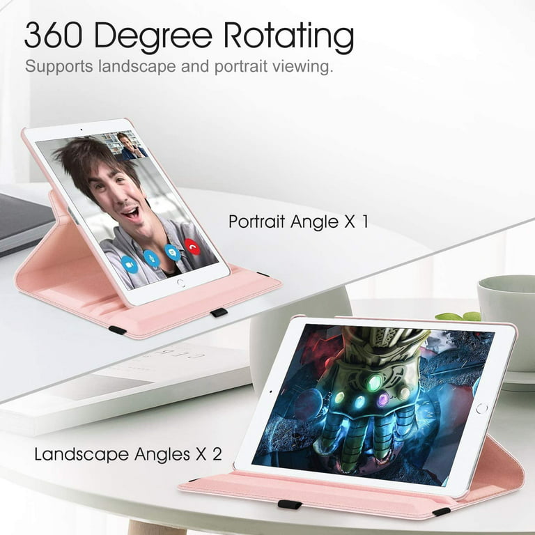 Xeptio - Etui rotatif 360 degrés rose Apple iPad AIR 4 10,9 pouces