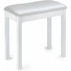 Stagg PBF20 MET WHSWH Metal Piano Bench - White with White Vinyl Seat Top