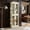 Antique White, variant on HIUU 71"H Cherry Curio Display Cabinet with LED Lights,Tall Thin Storage Cabinet with Glass Doors,Freestanding Display Cabinets,Wood Cabinets for Living Room, Kitchen