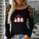 thumbnail image 2 of Blusa de manga larga con estampado de día de San Valentín y hombros descubiertos para mujer Fridja  hkj1134, 2 of 7