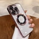 thumbnail image 3 of Magsafe-fundas magnéticas para iPhone, cubierta de carga inalámbrica de silicona suave transparente, chapada, a la moda, 15, 14, 13, 12, 11 Pro Max Plus, 3 of 5