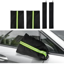 Side Mirror Covers and Windshield Wiper Covers 4 PCS, Protect from Ice and Snow, Universal Car Protective Cover Kits for Most Cars(Black)