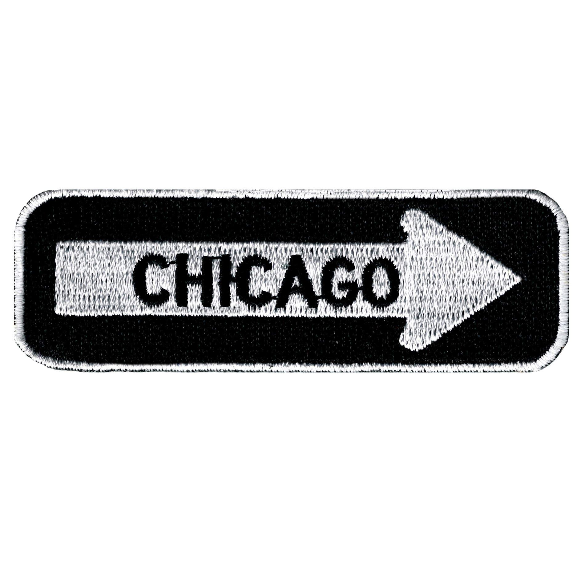 Chicago One Way Sign Embroidered Ironon Patch