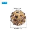 thumbnail image 2 of Unique Bargains 10mm Rhinestone Clay Beads, Pave Crystal Disco Rhinestone Bead for DIY Jewelry Making Bracelet, Light Coffee 25Pcs, 2 of 6