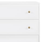 Delta Children Essex 3 Drawer Dresser with Interlocking Drawers - Greenguard Gold Certified, Bianca White/Natural