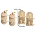 thumbnail image 4 of Injueey Amplia gama de aplicaciones Estante de pared de madera para estantes de pared de baño Soporte de pared para estante Decoración del hogar B, 4 of 6