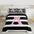 thumbnail image 2 of Feelyou Initial Letter Z Queen Comforter Set, Cartoon Monogrammed Bedding Sets, Princess Ribbon Reversible Bedding Comforter Set, Luxury Bedroom Decor,3-Piece, 2 of 8