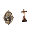 thumbnail image 1 of Marco De Fotos De Resina Vintage Con Esculturas De Jesús Y La Virgen María, Arte Religioso, Artesanías Para Oficina, Dormitorio, Galería, Decoración De Mesa., 1 of 8