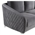 thumbnail image 5 of Sofia Gray Velvet Modern Chic Sofa Couch, 5 of 6
