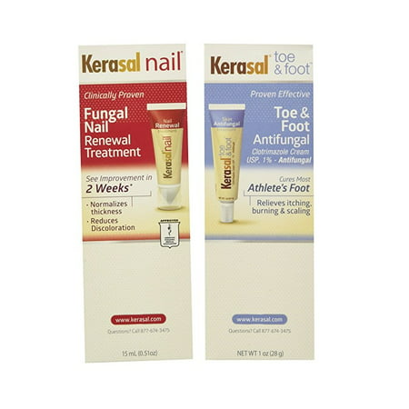 Kerasal Complete Care 2 en 1 ongles Toe &amp; Anti - Pied Fungal crème + traitement Curad Bandages 8 Ct.