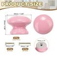 thumbnail image 2 of Uxcell Cabinet Knobs, Round Drawer Dresser Knobs Wood Handles Knobs Drawer Pulls with Screw Red 1-3/8 Inch, 2 of 7