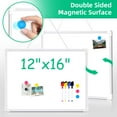 thumbnail image 3 of Magnetic White Board Dry Erase 16" x 12" Hanging Sign, Portable Writing Dry Erase Whiteboard, Drawing & Planning Whiteboard Easy to Clean Wall Whiteboard for Office, Home, Kitchen, 3 of 8