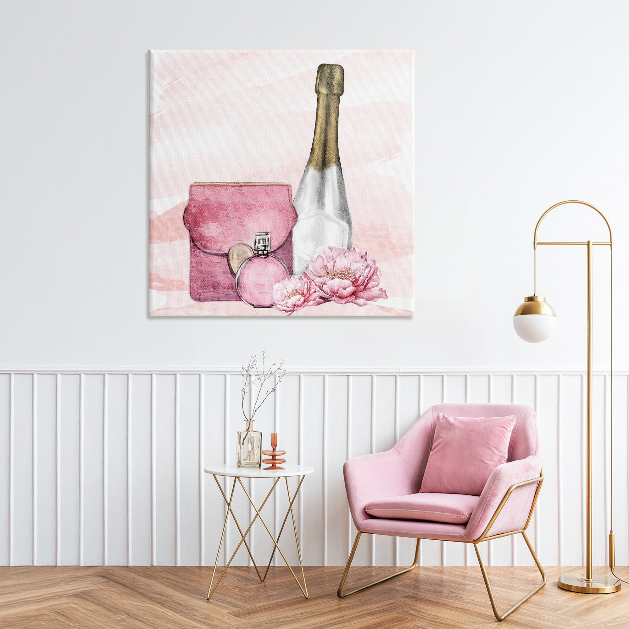 Stupell Industries Glam Time Champagne Canvas Wall Art, design by Kim Allen