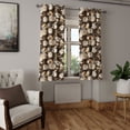 thumbnail image 2 of Ambesonne Floral Grommet Curtain, Nature Botanical Bird Flower, 50"x84", Eggshell Ceil Blue, 2 of 5